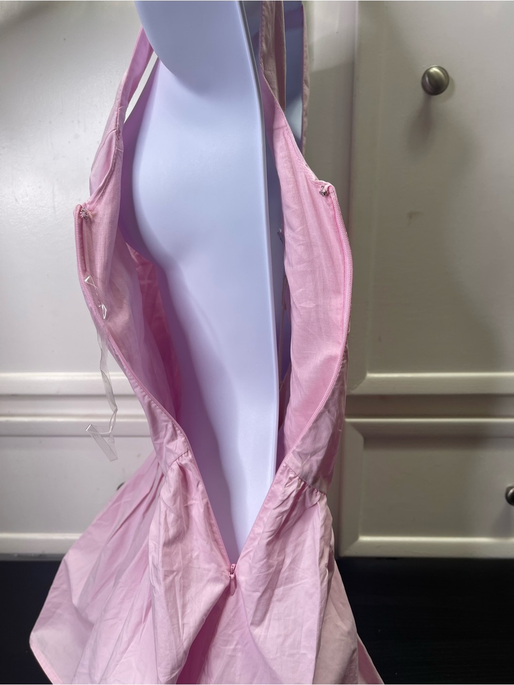 Peppermayo Genie Mini Dress Baby Pink 100% Cotton Fit & Flare Drop Waist Sz 6 - Picture 8 of 17